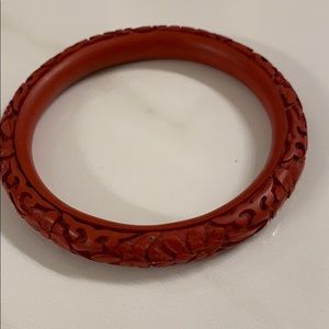 Vintage 1950s Cinnabar Bangle